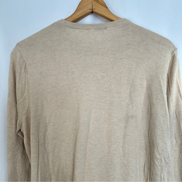 J. Mclaughlin Sweater Mens XL Cashmere Blend Crewneck Pullover Brown Tan - Picture 9 of 12